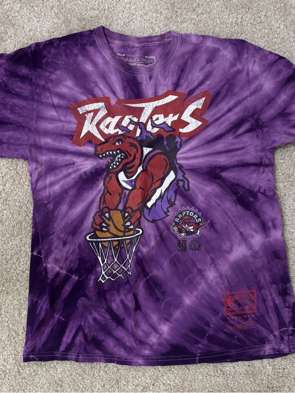 Urban Outfitters Purple Tie-Dye Toronto Raptors Graphic Tee